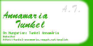 annamaria tunkel business card